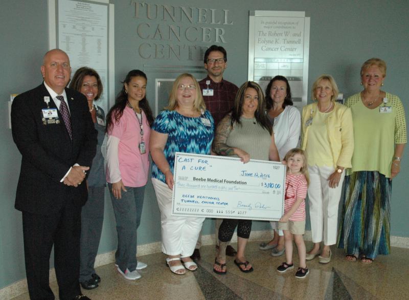 Cast for the Cure donates 3,180 to Beebe Healthcare’s Tunnell Cancer